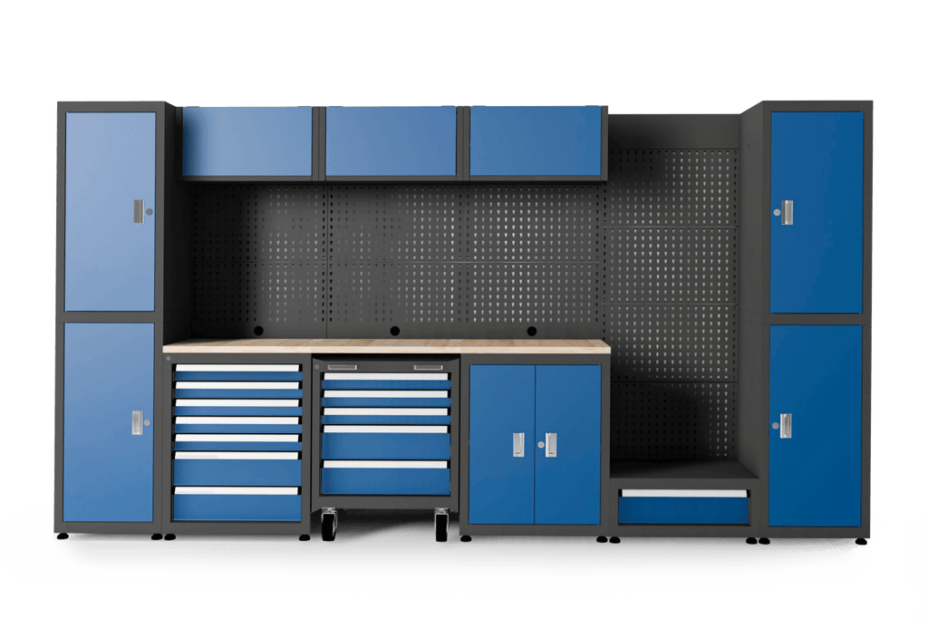 Blue 48 Gal Modular Poly Cab, Quik-Assembly, M48CRA