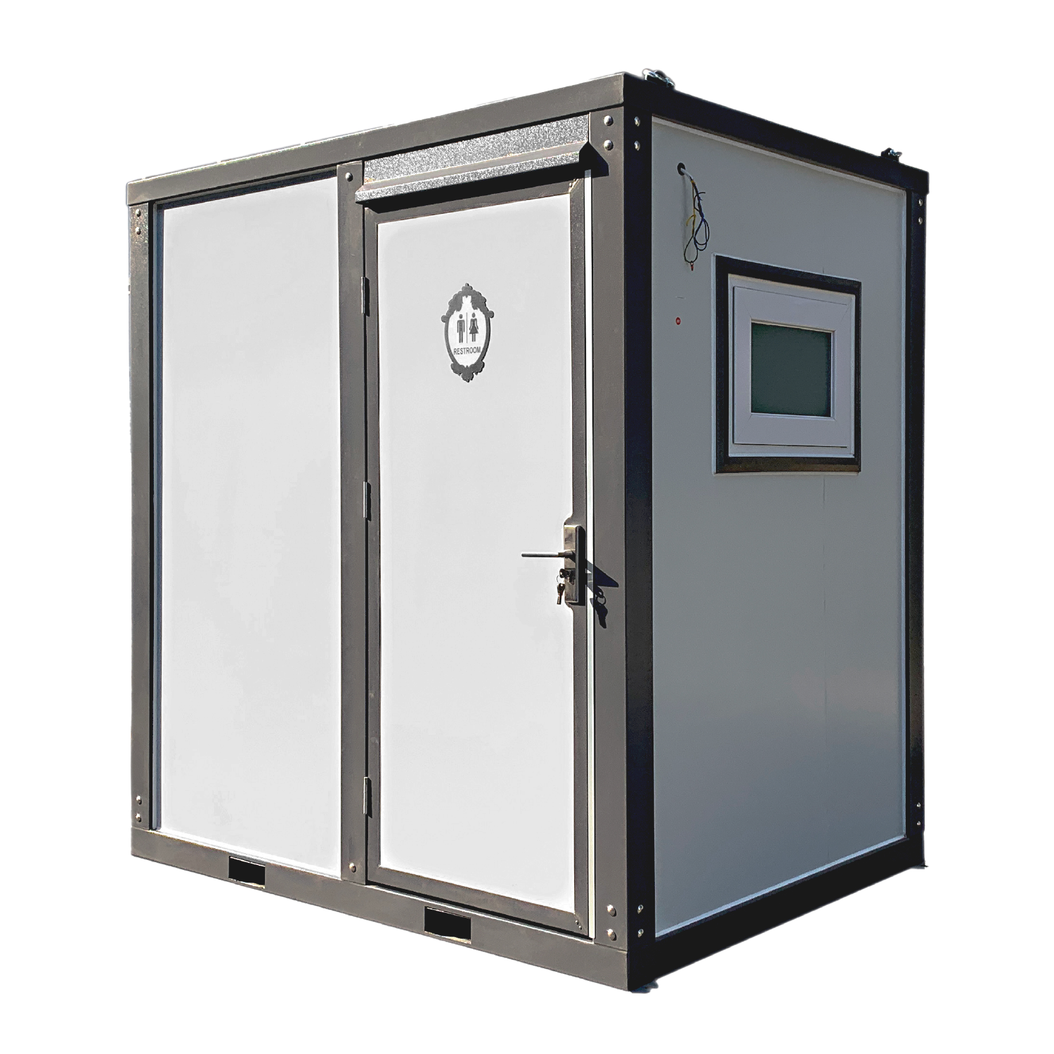 Bastone Portable Toilet with Shower Curtain Style