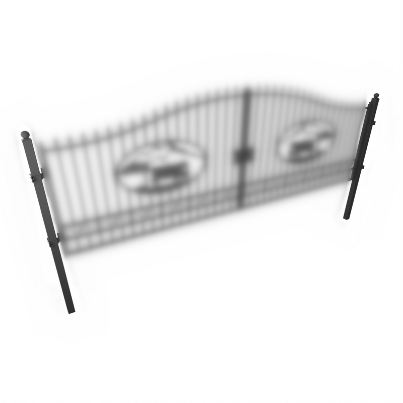 Posts for Dual Swing Wrought Iron Gate, 2 Pcs