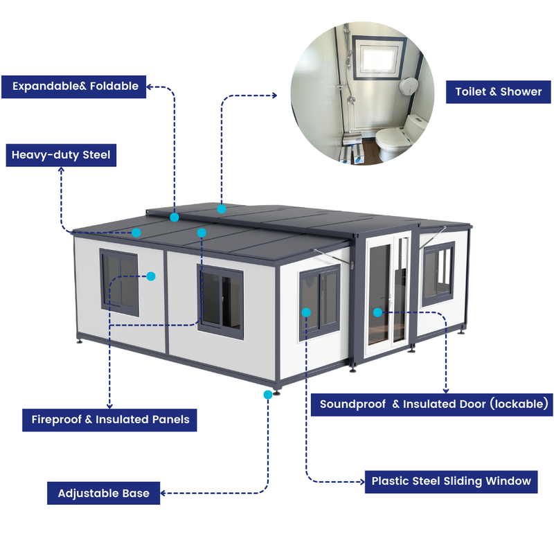 Mobile Expandable Prefab House 13ft x 20ft