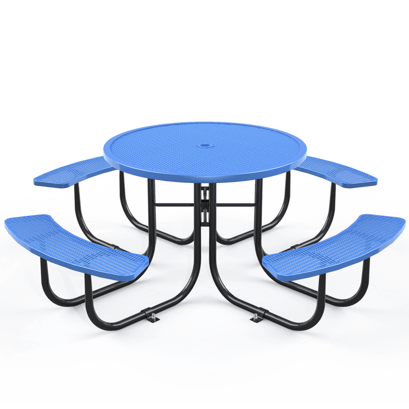 46" Round Picnic Tables With Umbrella Hole