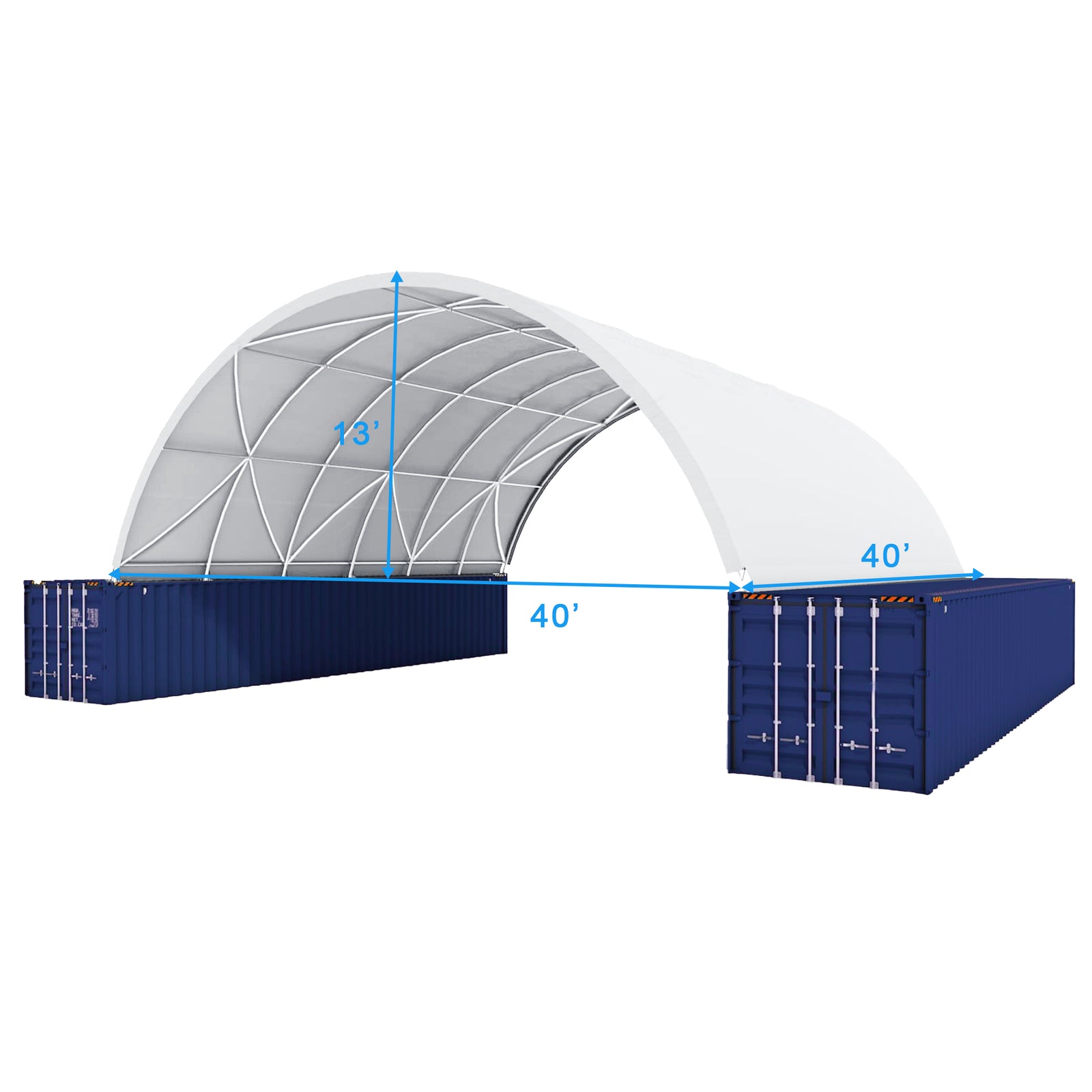 Shipping Container Canopy Shelter 40'x40'x13'