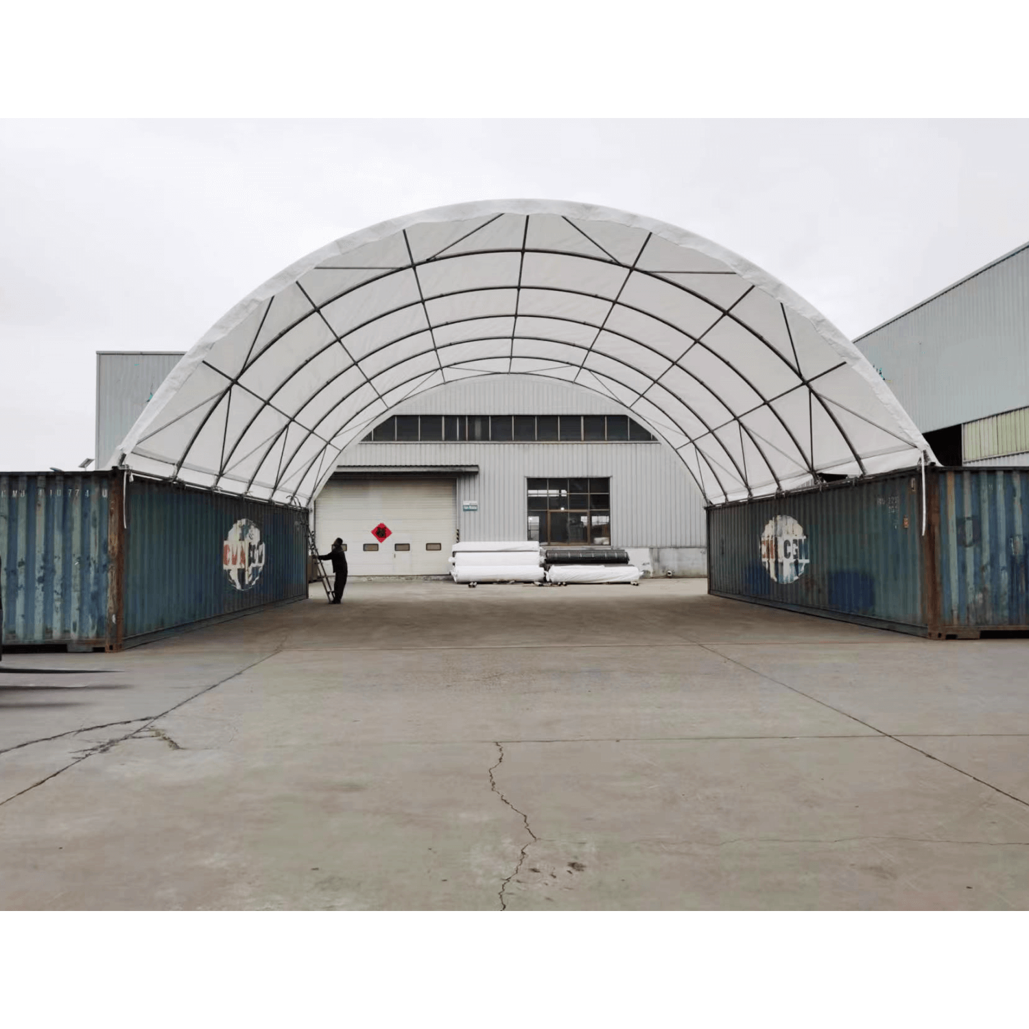 Gold Mountain Shipping Container Canopy Shelter 40'x40'x13'