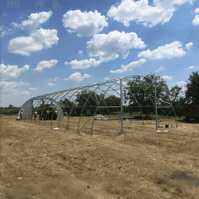 Single Truss Arch Storage Shelter W30'xL85'xH15'