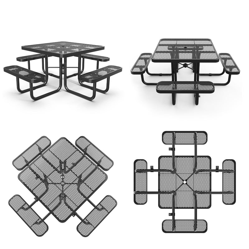 Square Metal Picnic Tables