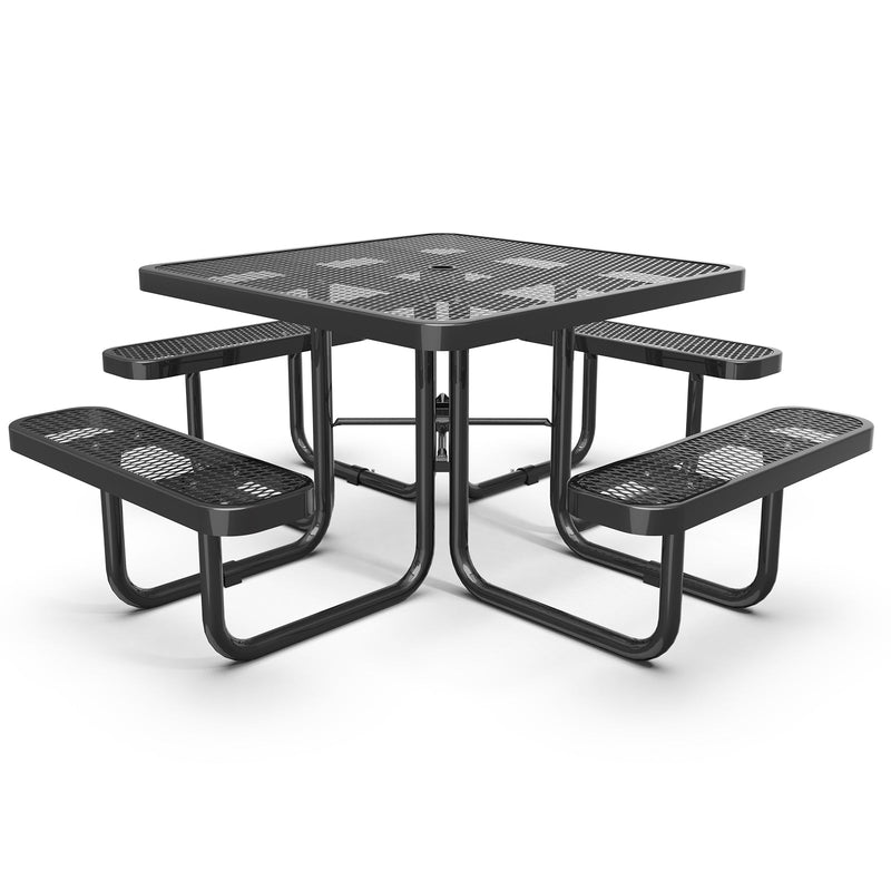 46" Square Picnic Table With Umbrella Hole