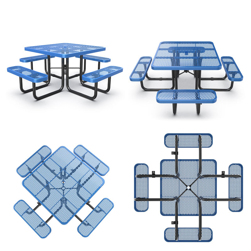 Square Metal Picnic Tables