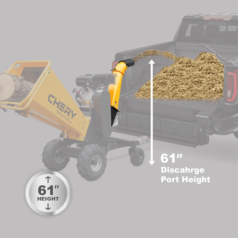 6" 15 HP 420cc Gas Powered Wood Chipper