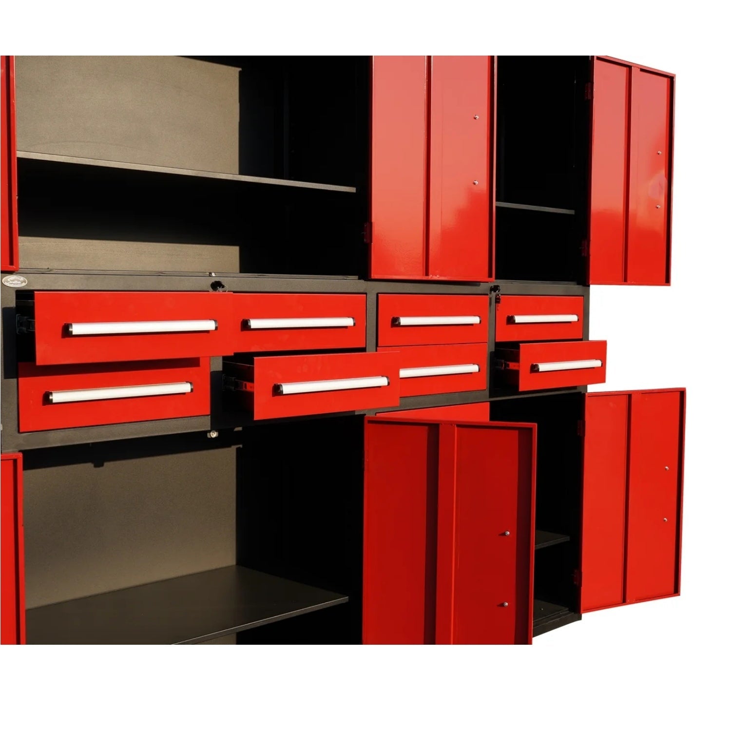 7ft Storage Cabinet (8 Drawers & 8 Cabinets)#color_red