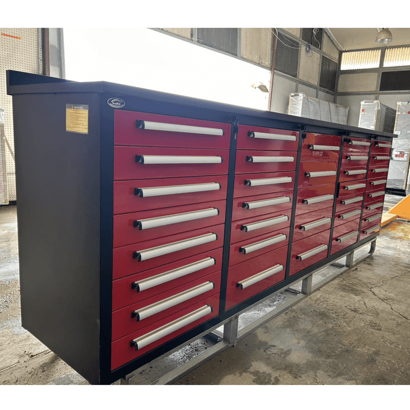 10ft Storage Cabinet with 35 Drawers