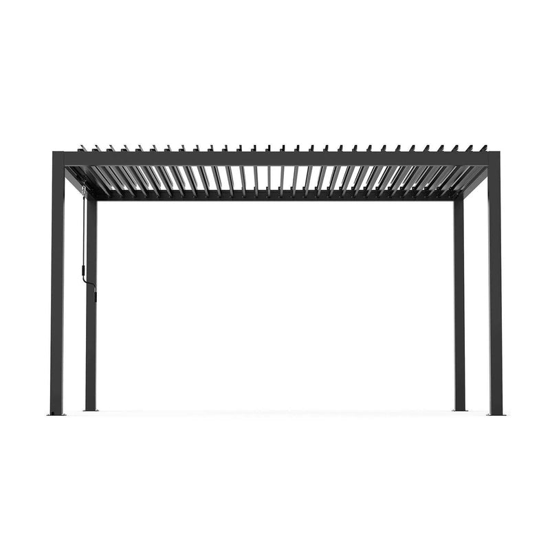 [AS-IS] 13x10 ft Aluminum Louvered Pergola with Adjustable Roof