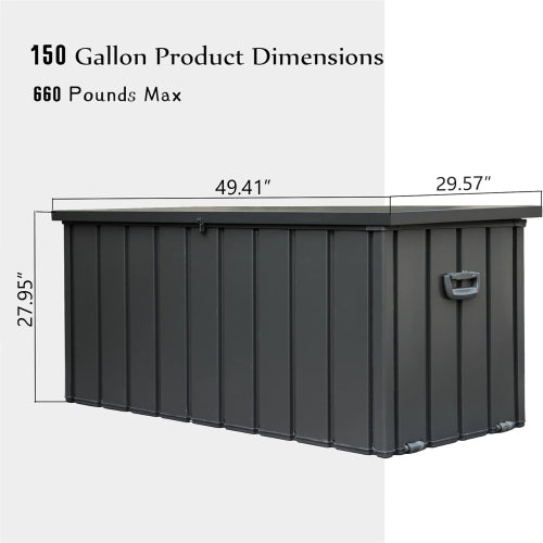 [AS-IS] 150 Gallon Outdoor Storage Deck Box Waterproof